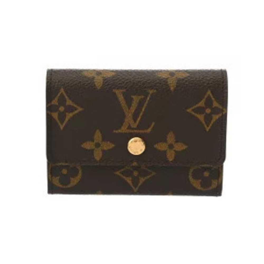 Louis Vuitton Monogram Portemonnaie Plat Brown Canvas coin case Wallet